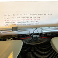 Load image into Gallery viewer, White Olympia SM5 Typewriter