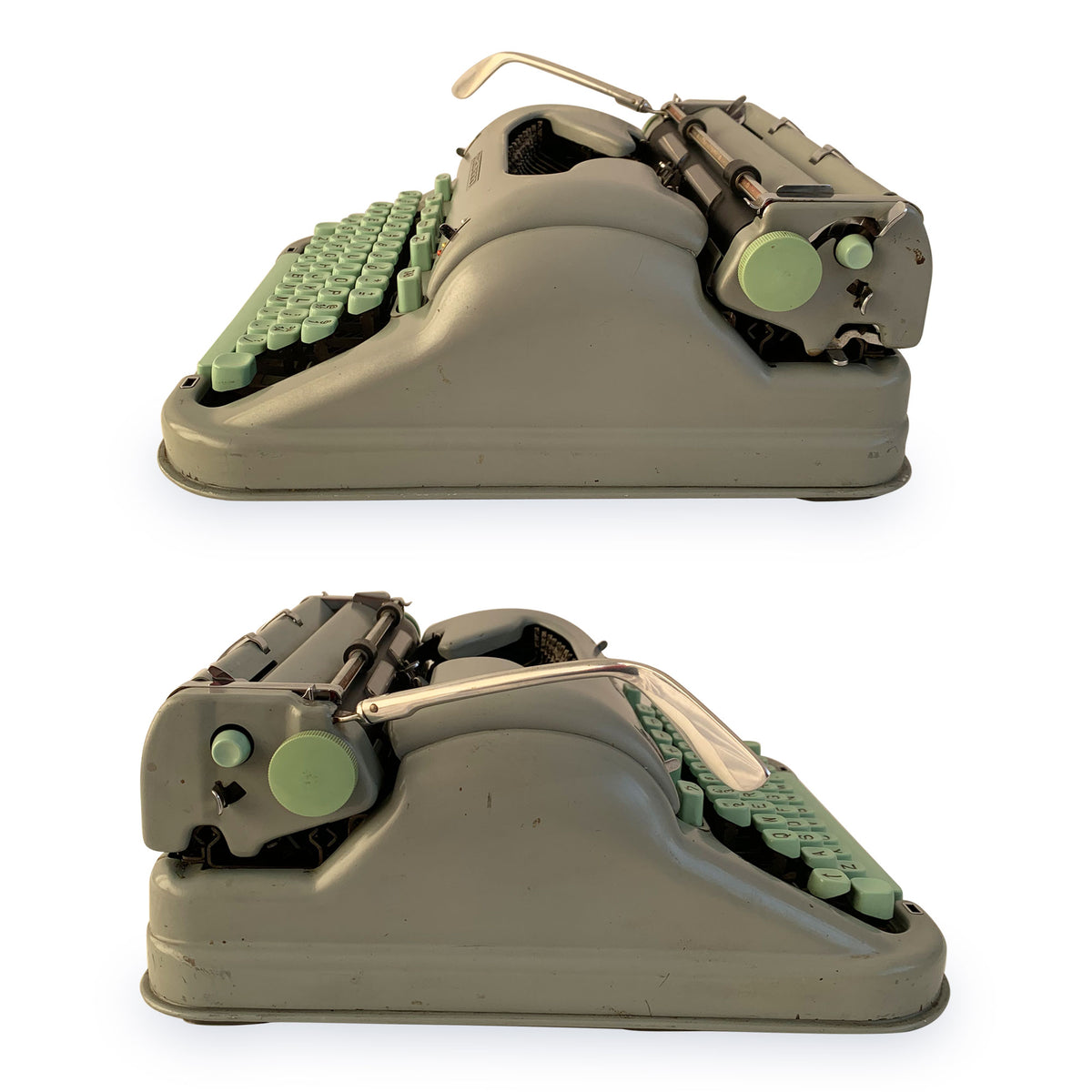 Sea Foam Hermes 3000 Typewriter Cursive/Script Font ZenTypewriters