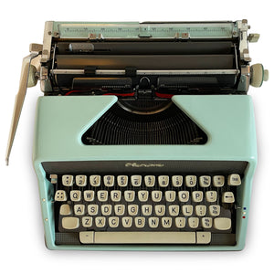 Blue Olympia SM7 Typewriter