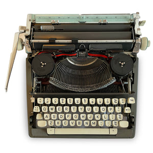 Blue Olympia SM7 Typewriter