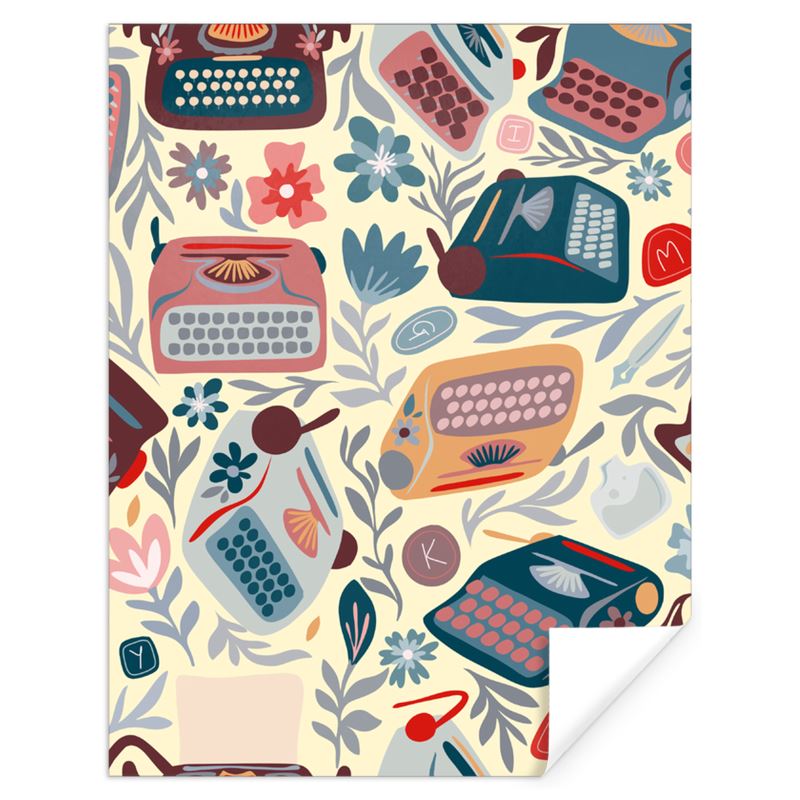 Folk Style Typewriter Pattern ZenTypewriters