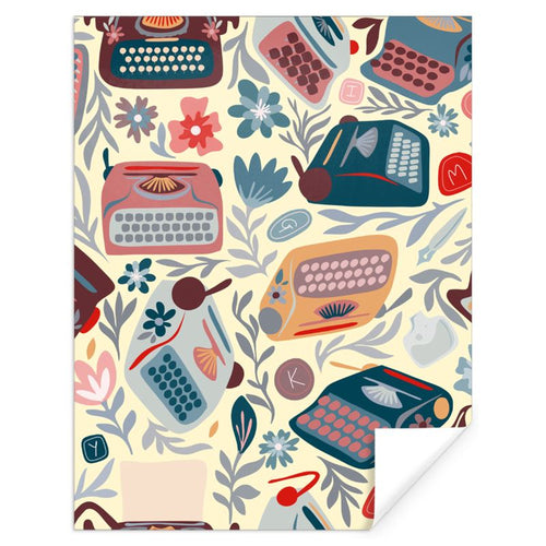 Folk Style Typewriter Pattern