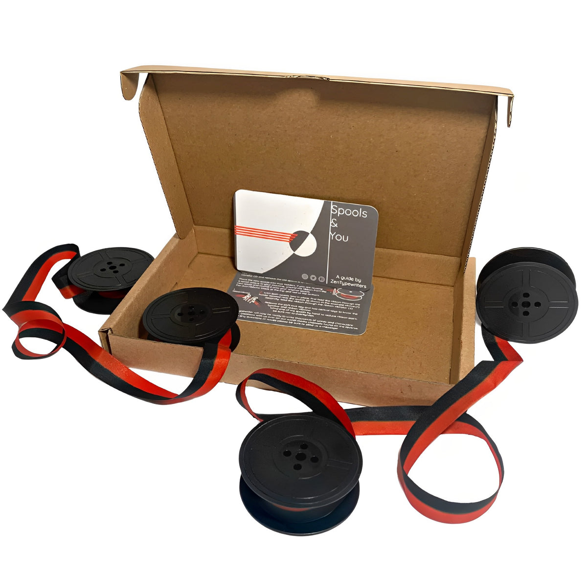 Silver Reed Typewriter Ribbon Red/Black & Black Ideal for Your Machine ...